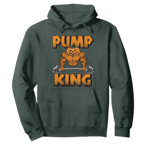 Funny Halloween Gymer Hoodie Pump King Gym Workout Pumpkin TS09 Dark Forest Green Print Your Wear