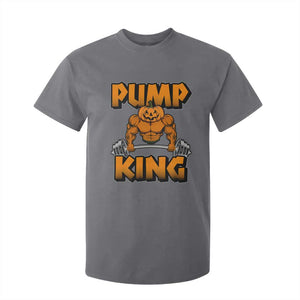 Funny Halloween Gymer T Shirt For Kid Pump King Gym Workout Pumpkin TS09 Charcoal Print Your Wear