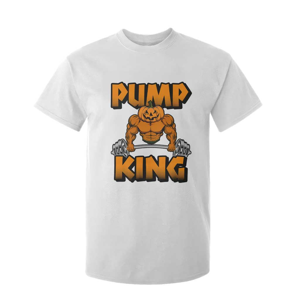 Funny Halloween Gymer T Shirt For Kid Pump King Gym Workout Pumpkin TS09 White Print Your Wear