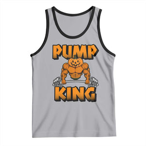 Funny Halloween Gymer Tank Top Pump King Gym Workout Pumpkin TS09 Athletic Heather Black Print Your Wear