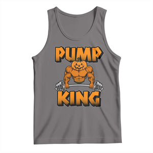 Funny Halloween Gymer Tank Top Pump King Gym Workout Pumpkin TS09 Deep Heather Print Your Wear