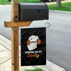 Halloween Gymer Garden Flag Working On My Booty Funny Ghost TS09 Print Your Wear