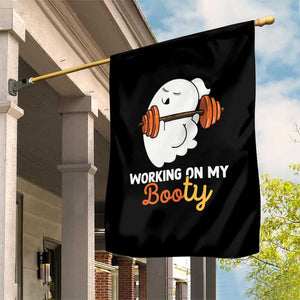 Halloween Gymer Garden Flag Working On My Booty Funny Ghost TS09 Print Your Wear