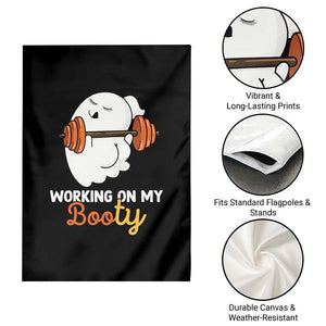 Halloween Gymer Garden Flag Working On My Booty Funny Ghost TS09 Print Your Wear