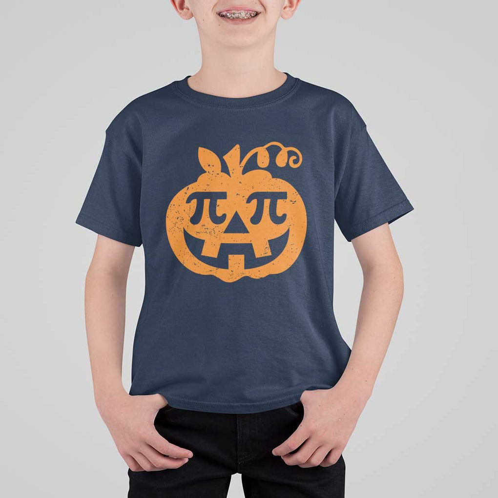 Halloween Math Teacher Pi Pumpkin T Shirt For Kid TS09 Navy Print Your Wear