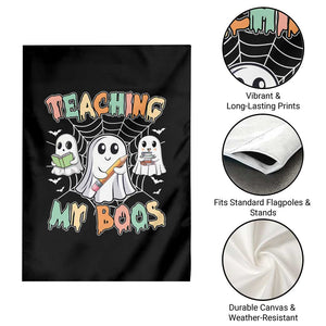 Teacher Halloween Garden Flag Teaching My Boos Cute Ghost TS09 Print Your Wear
