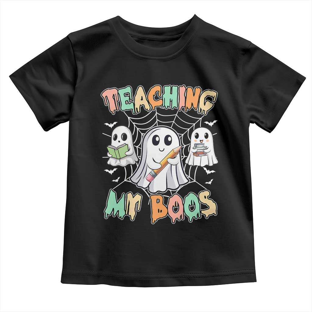 Teacher Halloween Baby Shirt Teaching My Boos Cute Ghost TS09 Black Print Your Wear