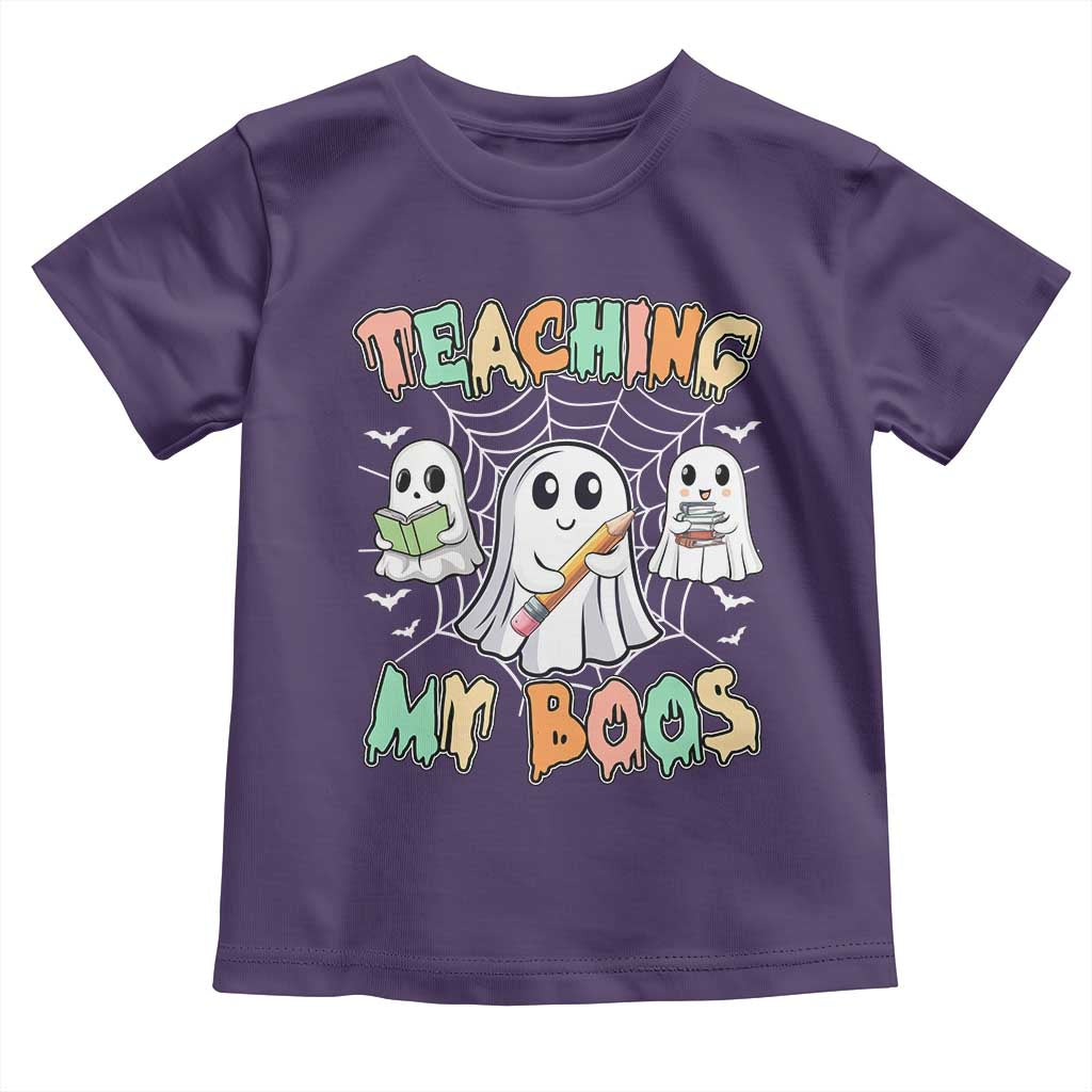 Teacher Halloween Baby Shirt Teaching My Boos Cute Ghost TS09 Purple Print Your Wear