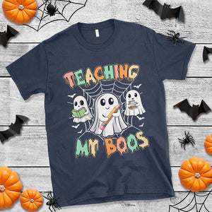 Teacher Halloween T Shirt Teaching My Boos Cute Ghost TS09 Navy Print Your Wear