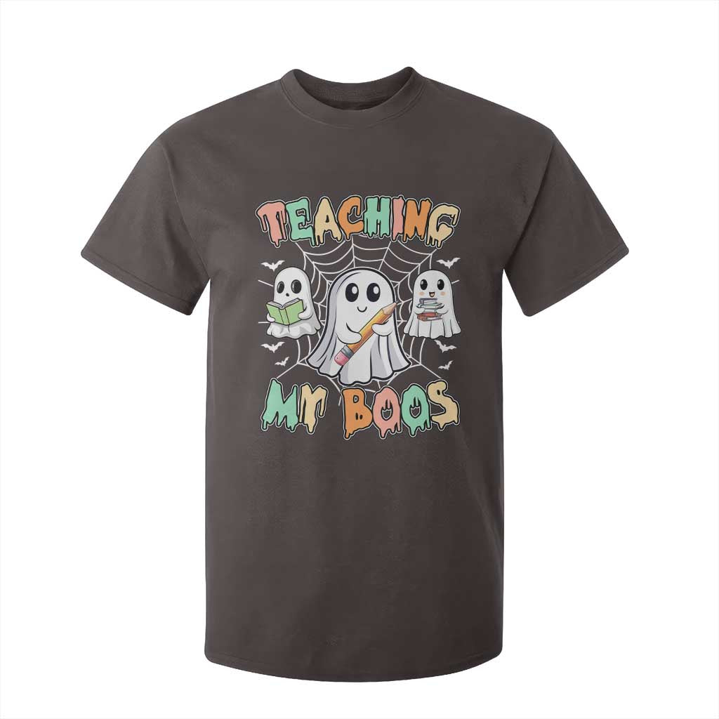 Teacher Halloween T Shirt For Kid Teaching My Boos Cute Ghost TS09 Dark Chocolate Print Your Wear