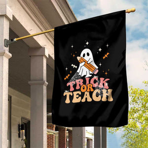Teacher Halloween Garden Flag Trick Or Teach Ghost TS09 Print Your Wear