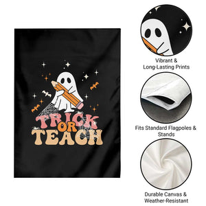 Teacher Halloween Garden Flag Trick Or Teach Ghost TS09 Print Your Wear