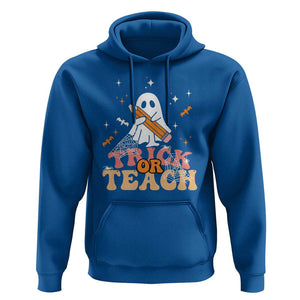 Teacher Halloween Hoodie Trick Or Teach Ghost TS09 Royal Blue Print Your Wear