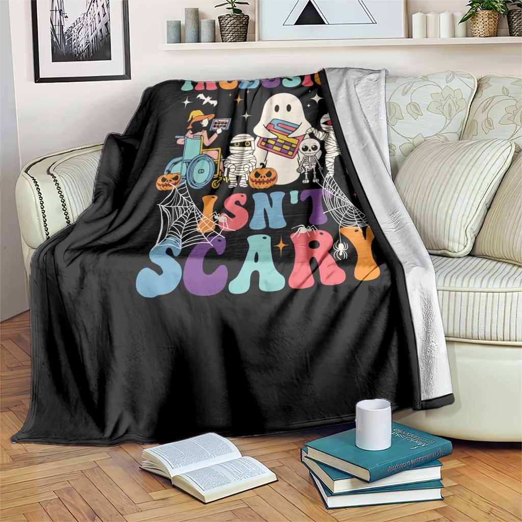 Special Teacher Halloween Throw Blanket Inclusion Isn't Scary TS09 Print Your Wear