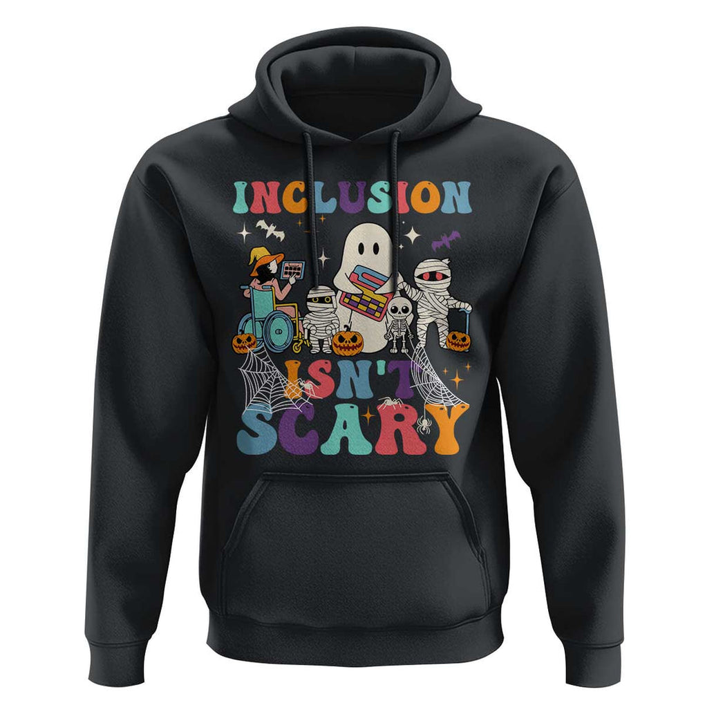 Special Teacher Halloween Hoodie Inclusion Isn't Scary TS09 Black Print Your Wear