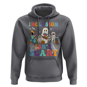 Special Teacher Halloween Hoodie Inclusion Isn't Scary TS09 Charcoal Print Your Wear