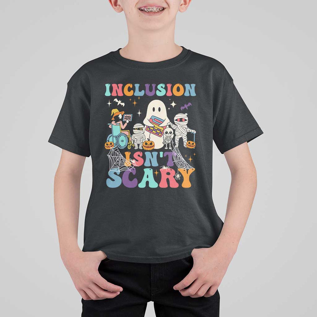 Special Teacher Halloween T Shirt For Kid Inclusion Isn't Scary TS09 Black Print Your Wear