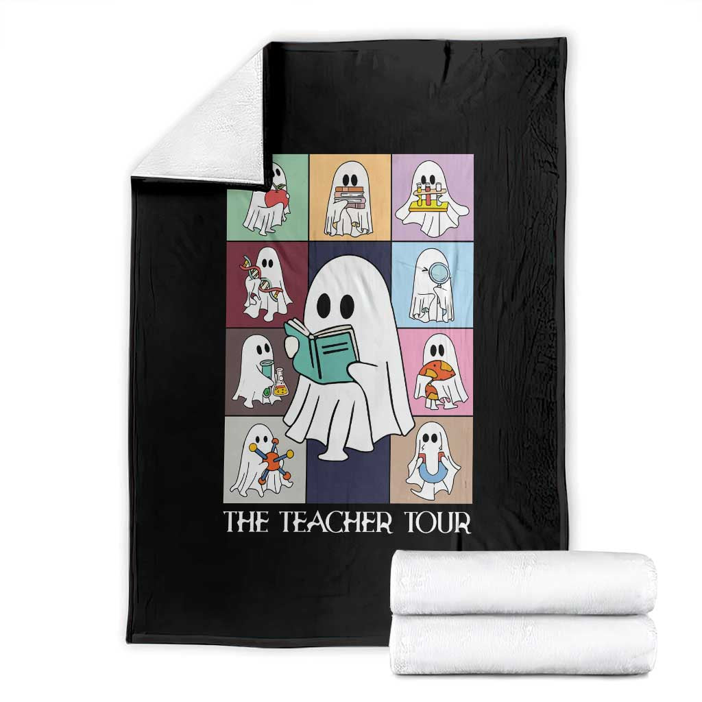 Science Teacher Halloween Throw Blanket Spooky Teacher Era TS09 Black Print Your Wear