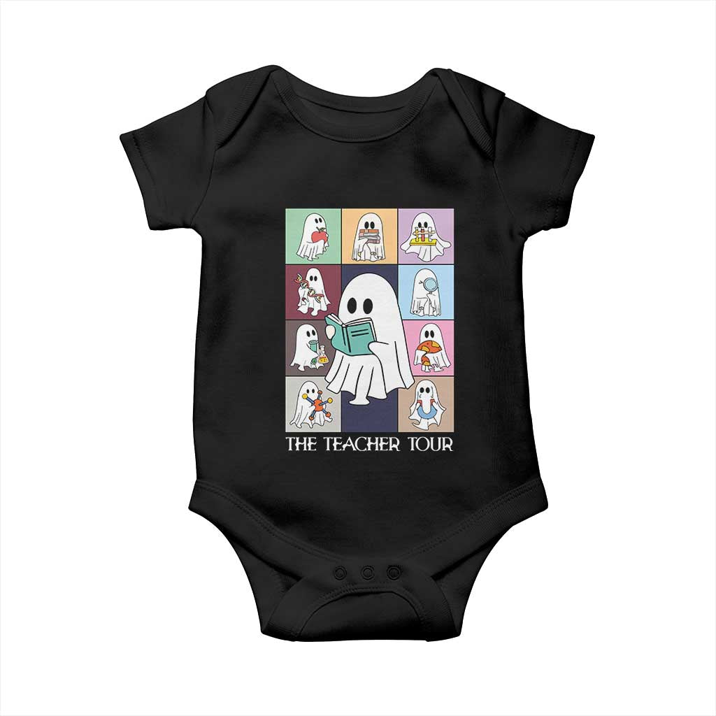 Science Teacher Halloween Baby Onesie Spooky Teacher Era TS09 Black Print Your Wear