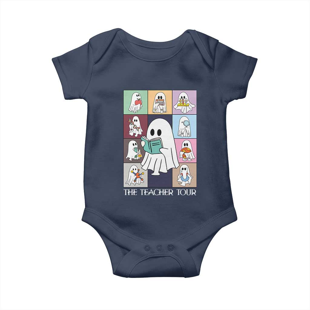 Science Teacher Halloween Baby Onesie Spooky Teacher Era TS09 Navy Print Your Wear