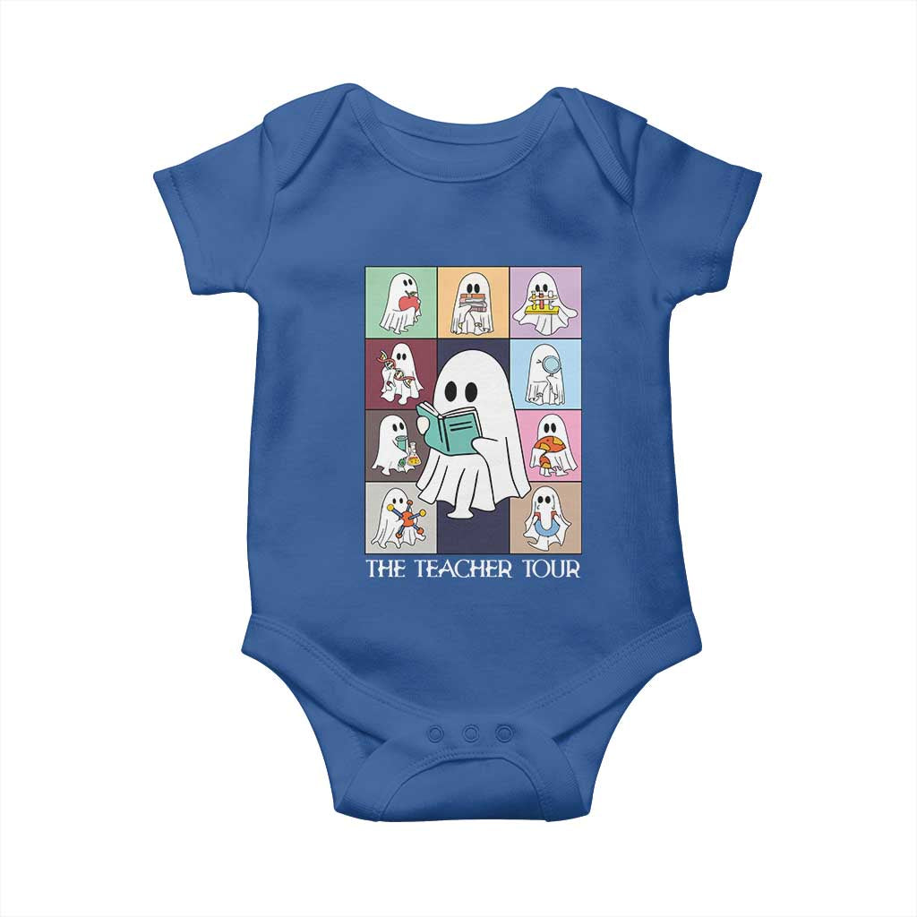 Science Teacher Halloween Baby Onesie Spooky Teacher Era TS09 Royal Blue Print Your Wear