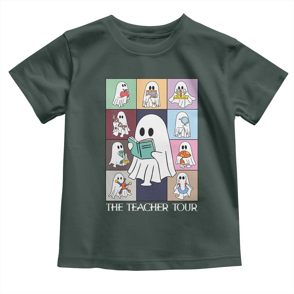 Science Teacher Halloween Baby Shirt Spooky Teacher Era TS09 Dark Forest Green Print Your Wear