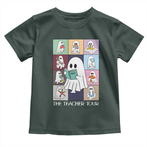 Science Teacher Halloween Baby Shirt Spooky Teacher Era TS09 Dark Forest Green Print Your Wear