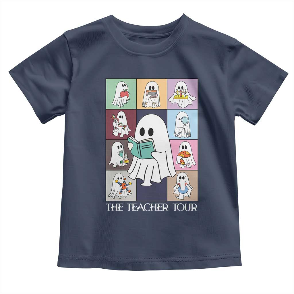 Science Teacher Halloween Baby Shirt Spooky Teacher Era TS09 Navy Print Your Wear