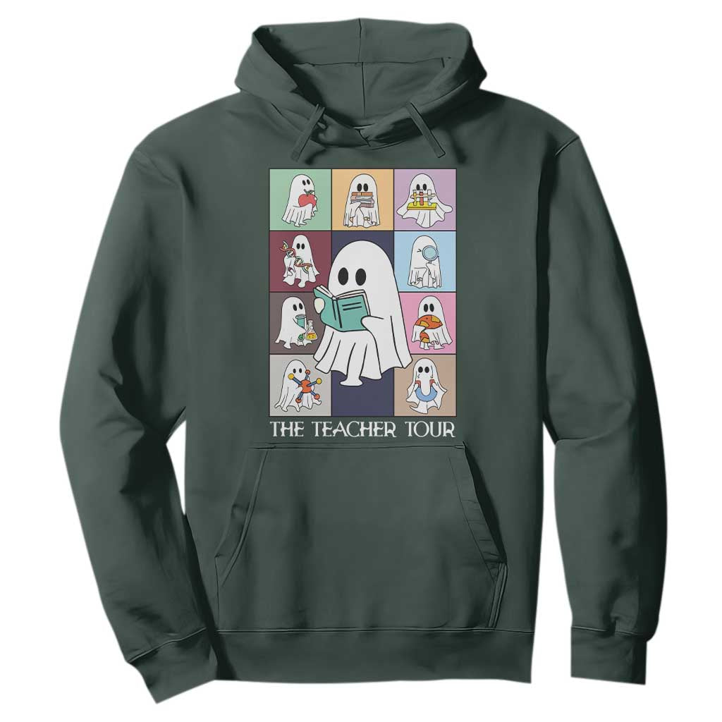 Science Teacher Halloween Hoodie Spooky Teacher Era TS09 Dark Forest Green Print Your Wear