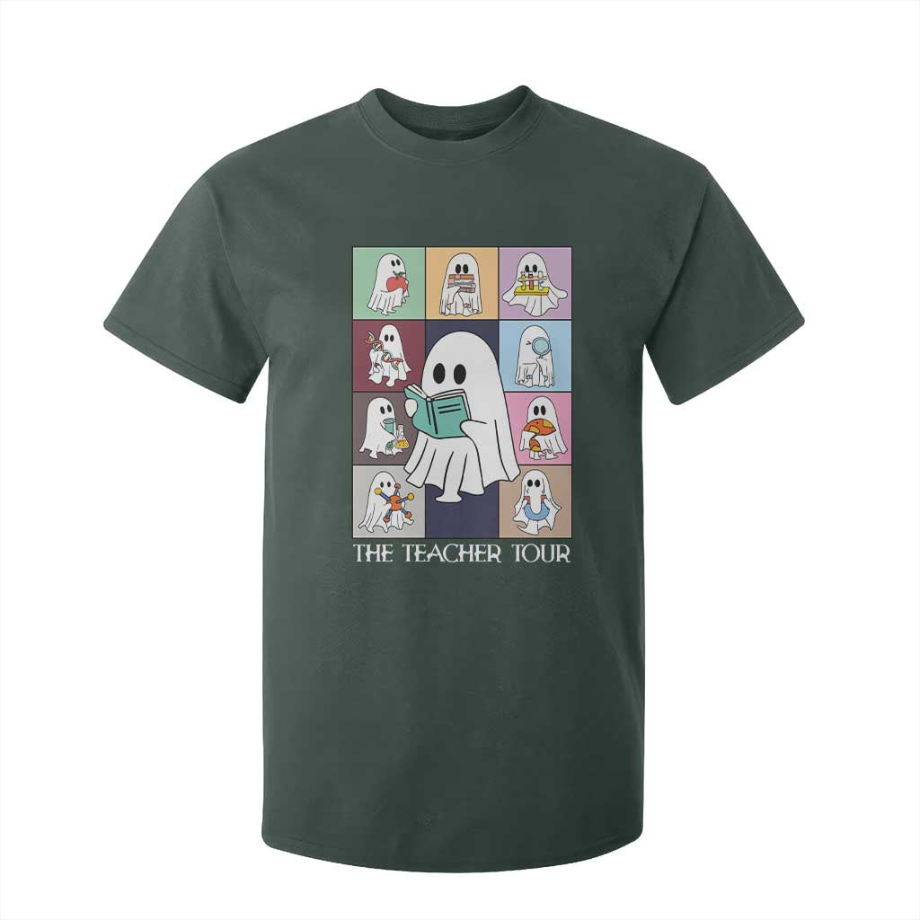 Science Teacher Halloween T Shirt For Kid Spooky Teacher Era TS09 Dark Forest Green Print Your Wear