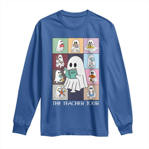 Science Teacher Halloween Long Sleeve Shirt Spooky Teacher Era TS09 Royal Blue Print Your Wear