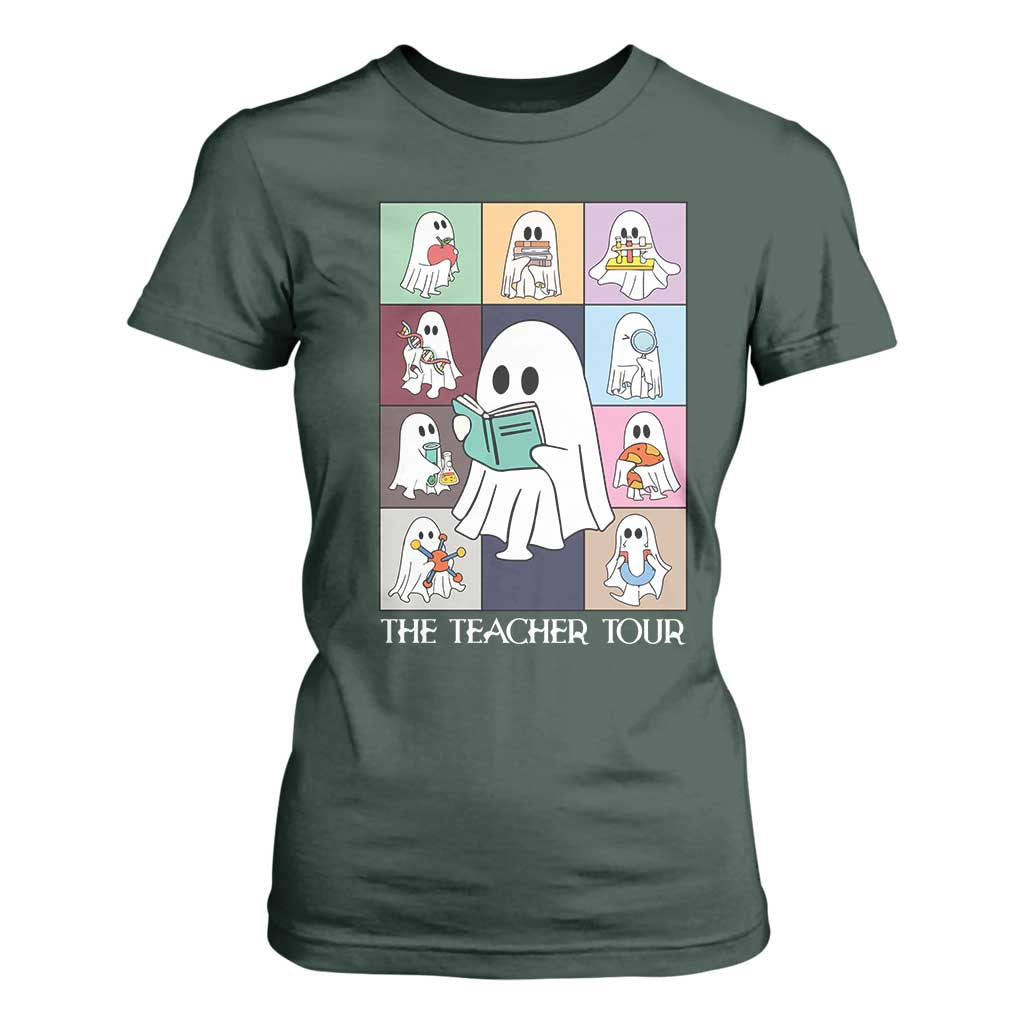 Science Teacher Halloween T Shirt For Women Spooky Teacher Era TS09 Dark Forest Green Print Your Wear
