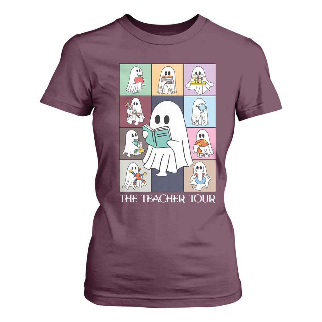 Science Teacher Halloween T Shirt For Women Spooky Teacher Era TS09 Maroon Print Your Wear