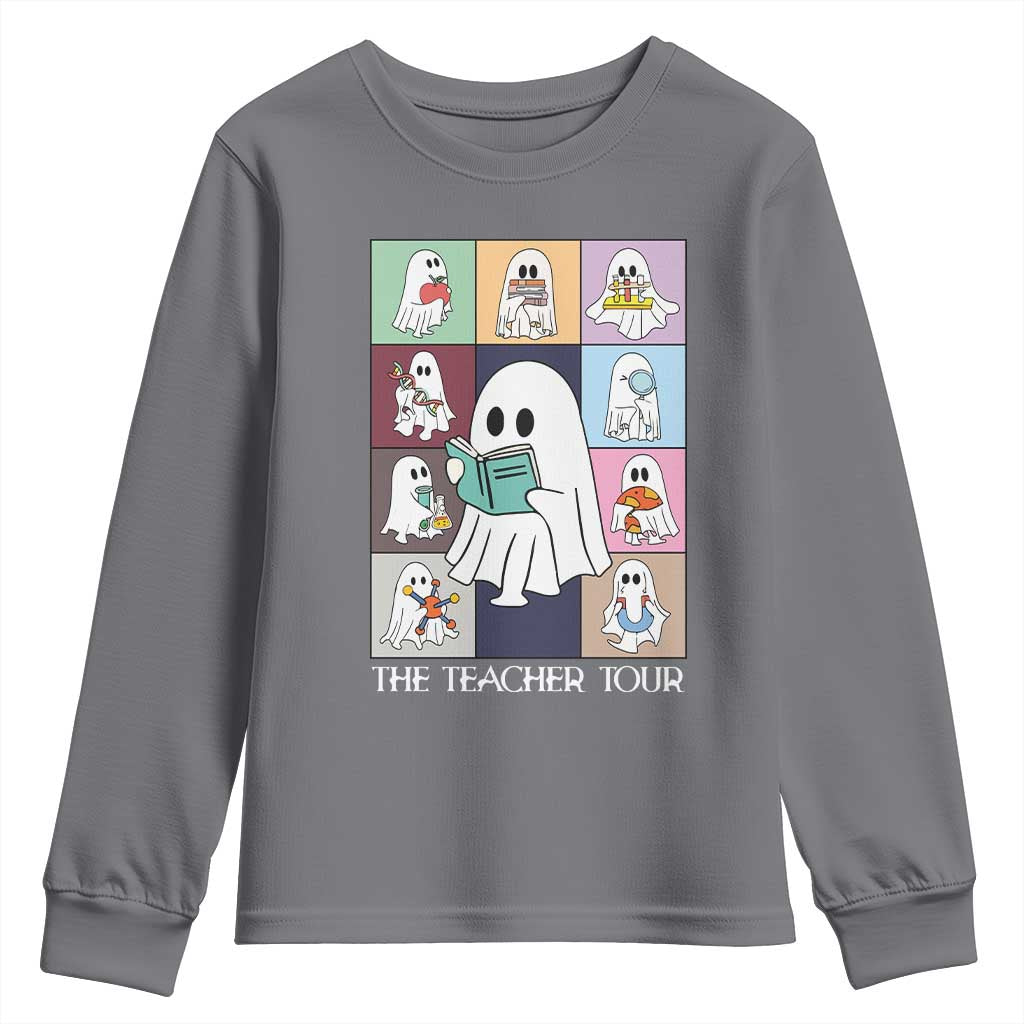 Science Teacher Halloween Youth Sweatshirt Spooky Teacher Era TS09 Charcoal Print Your Wear