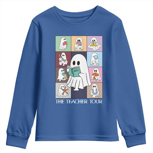 Science Teacher Halloween Youth Sweatshirt Spooky Teacher Era TS09 Royal Blue Print Your Wear
