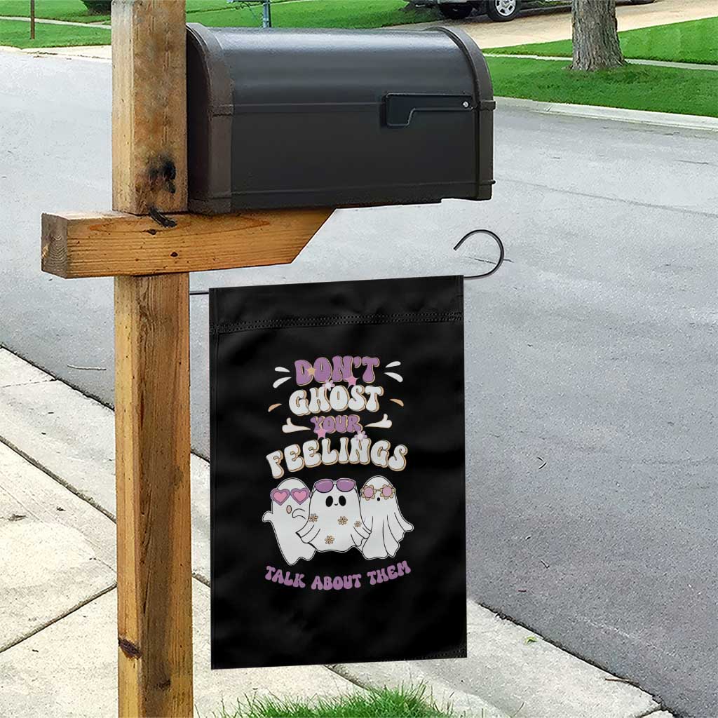 School Counselor Halloween Garden Flag Don't Ghost Your Feelings Spooky Mental Health TS09 Print Your Wear