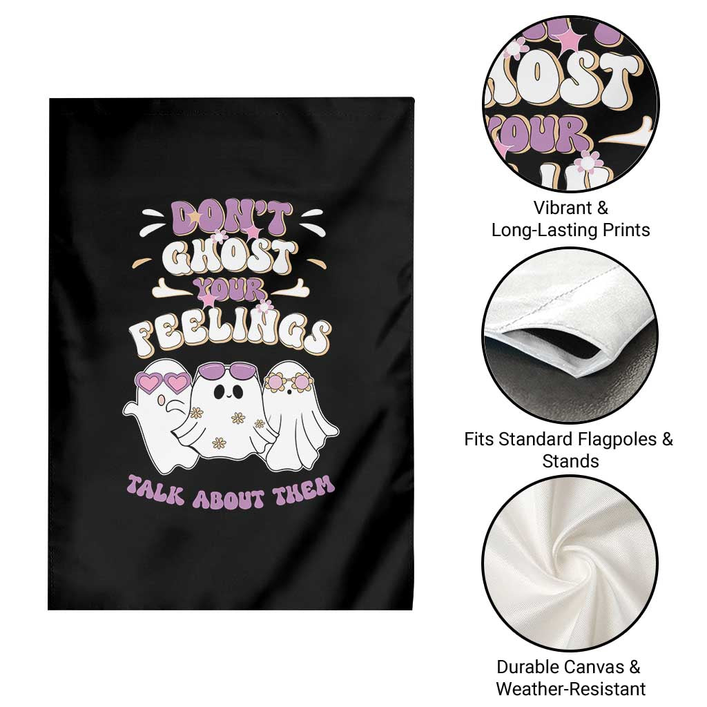 School Counselor Halloween Garden Flag Don't Ghost Your Feelings Spooky Mental Health TS09 Print Your Wear