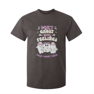 School Counselor Halloween T Shirt For Kid Don't Ghost Your Feelings Spooky Mental Health TS09 Dark Chocolate Print Your Wear