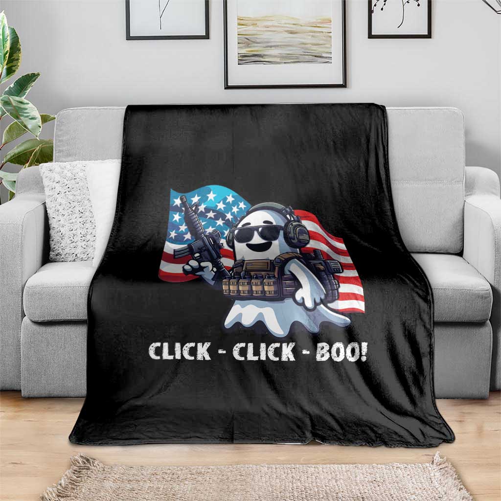 Halloween Veteran Throw Blanket Click Click Boo Army TS09 Print Your Wear
