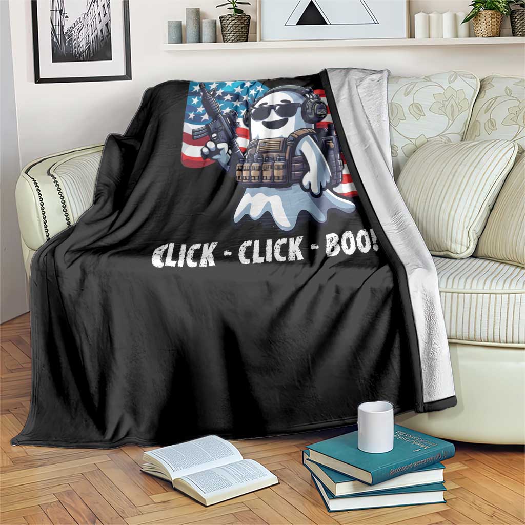Halloween Veteran Throw Blanket Click Click Boo Army TS09 Print Your Wear