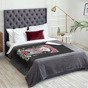 Nurse Halloween Throw Blanket Neuro Nurses Love Brains Skeleton TS09 Print Your Wear
