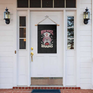 Nurse Halloween Garden Flag Neuro Nurses Love Brains Skeleton TS09 Print Your Wear
