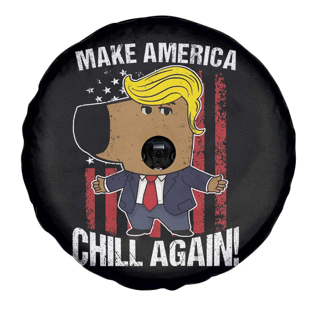 Funny Chill Trump Guy Make America Chill Again Spare Tire Cover TS09 Print Your Wear