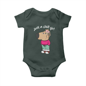 Funny Meme Just A Chill Girl Baby Onesie TS09 Print Your Wear