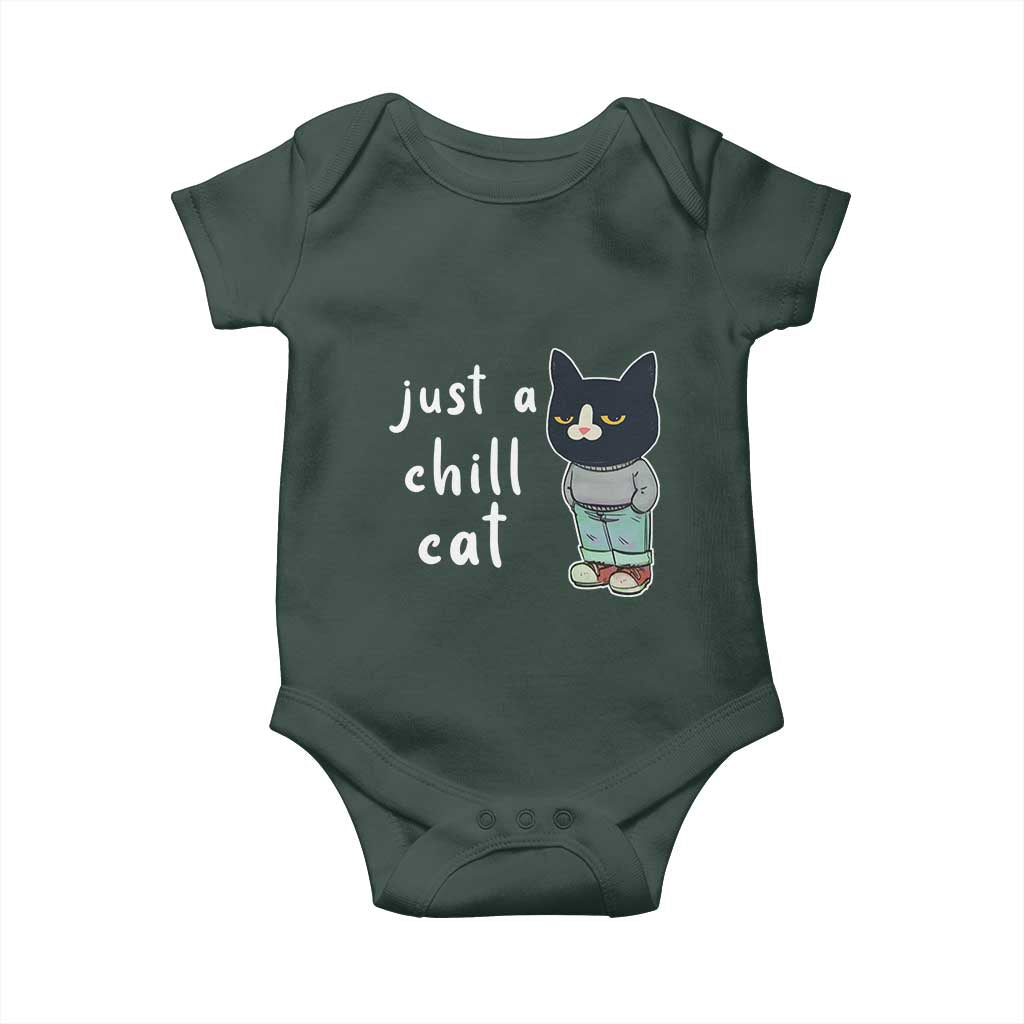 Funny Meme Just A Chill Cat Baby Onesie TS09 Print Your Wear