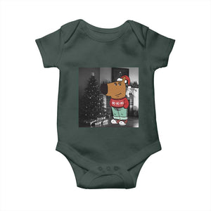 Funny Xmas Meme Chilling Guy Santa Baby Onesie TS09 Print Your Wear
