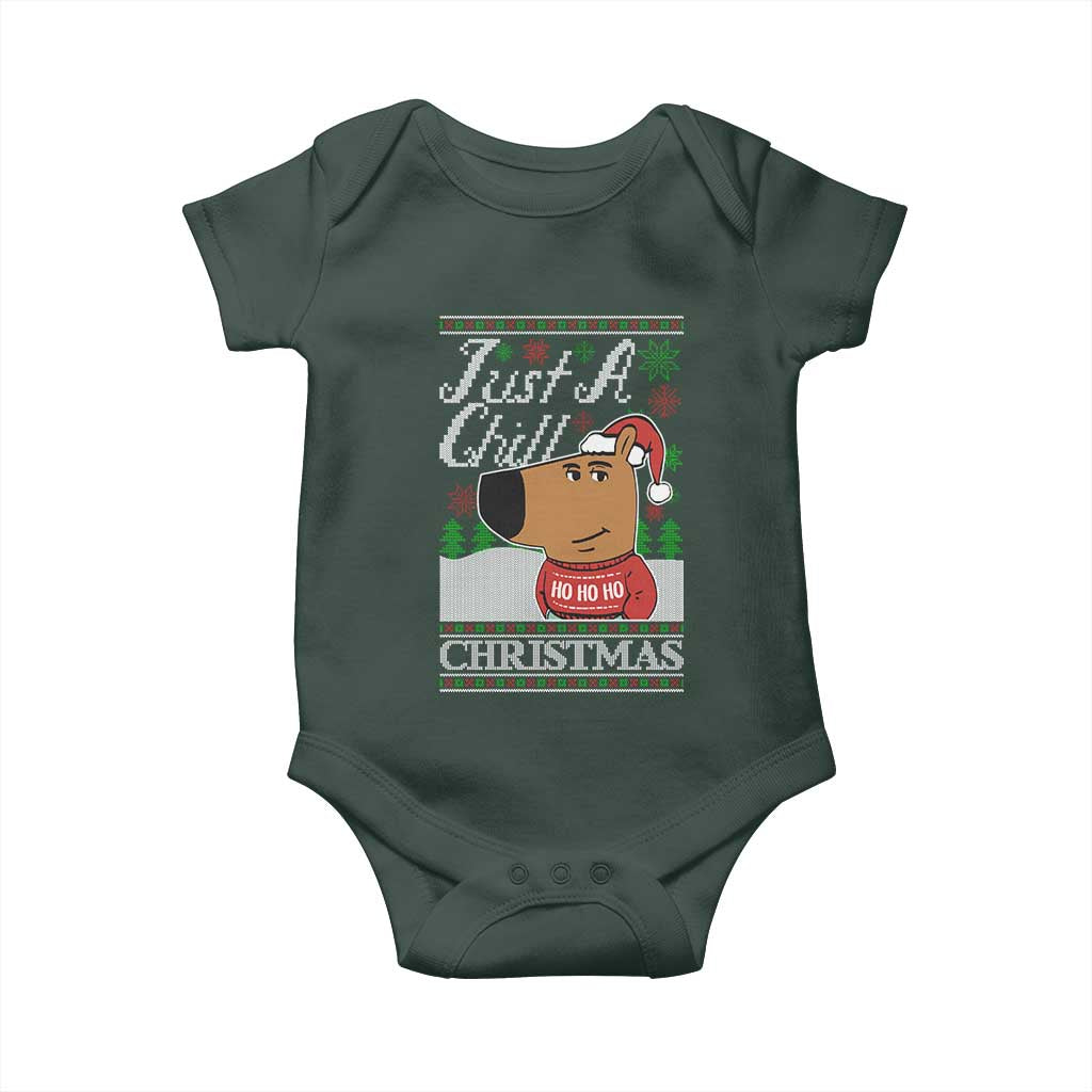 Funny Just A Chill Christmas Viral Meme Baby Onesie TS09 Print Your Wear