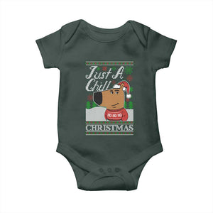 Funny Just A Chill Christmas Viral Meme Baby Onesie TS09 Print Your Wear