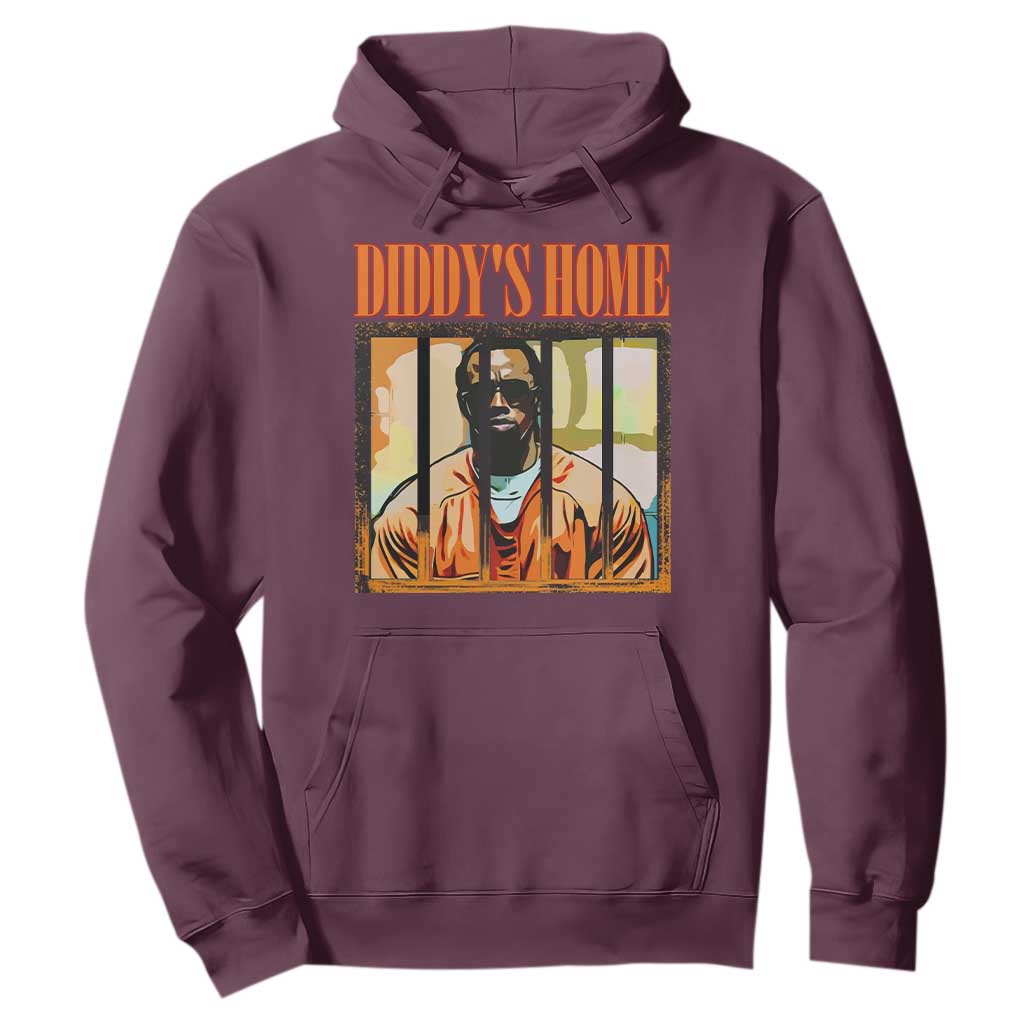 Funny Diddy's Home Diddy Party Hoodie TS09 Maroon Print Your Wear