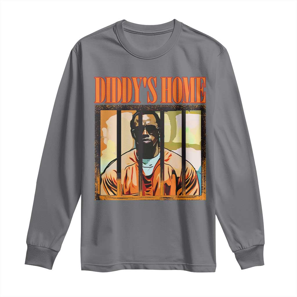 Funny Diddy's Home Diddy Party Long Sleeve Shirt TS09 Charcoal Print Your Wear